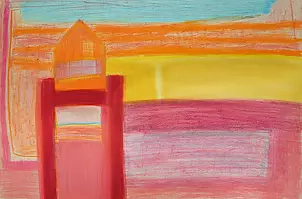   - PASTEL HOUSE IN THE CLOUDS AND