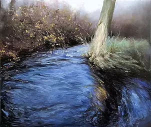   - AUTUMN LANDSCAPE WITH A RIVER