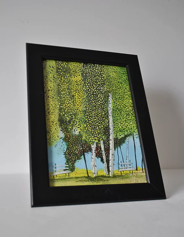 Dariusz Franciszek Różyc - ''LANDSCAPE WITH BENCHES'' series ''At the edge of the forest''