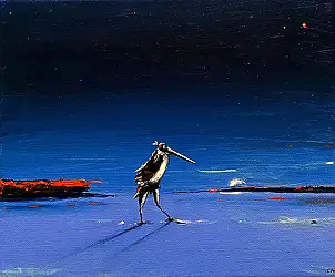 Andrzej Cybura, PERIAN BIRD, Acrylic painting - canvas, 30 x 25