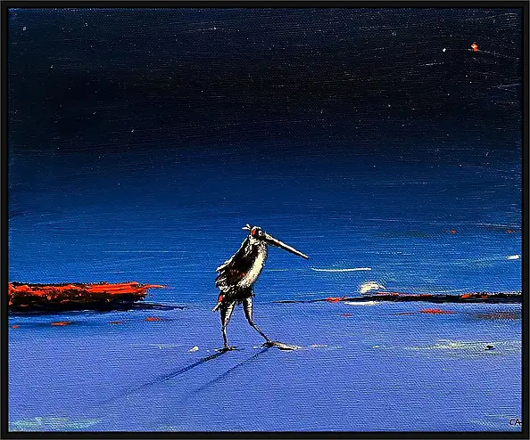 Andrzej Cybura, PERIAN BIRD, Acrylic painting - canvas, 30 x 25