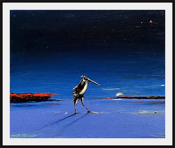 Andrzej Cybura, PERIAN BIRD, Acrylic painting - canvas, 30 x 25