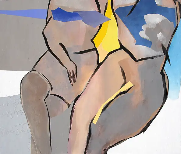 Włodek Warulik, BEACH GIRLS, Acrylic painting - canvas, 130 x 110