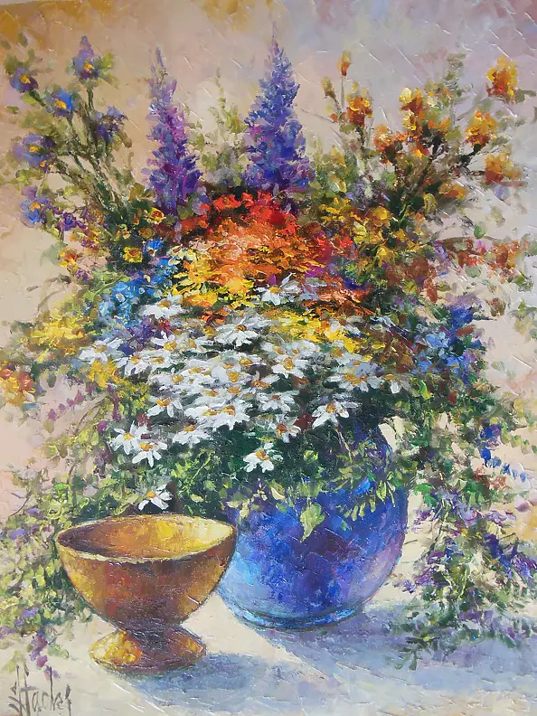 Józef Łącki - FLORAL FLOWERS WITH A BOWLING