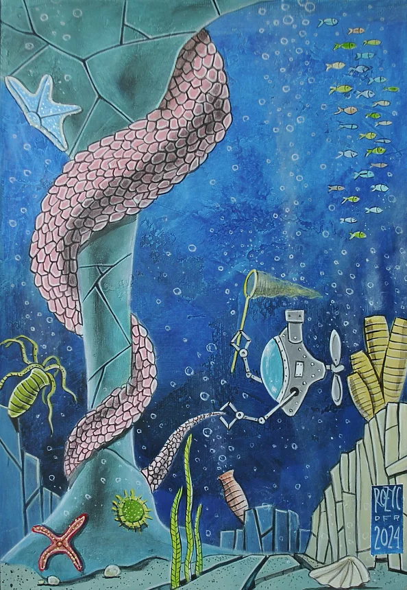 Dariusz Franciszek Różyc - ''POLOWANIE NA RÓŻOWEGO'' cykl ''Łapacze Potworuff''