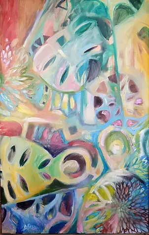 Anna Borcz, SAGOMA POLACCA - Shanghai, Quadro a olio - tela, 70 x 110