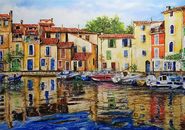 Radosław Popek - PORT STAND oil painting 100x70 cm