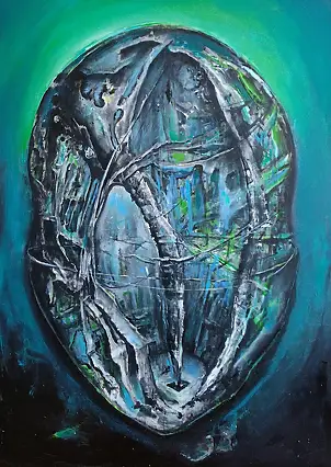 Łukasz Jankiewicz, EMOTIONALES PORTRÄT, Ölbild - Leinwand, 100 x 140