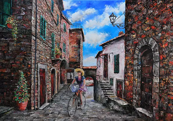 Radosław Popek - PROWANSJA obraz olejny 100x70 cm