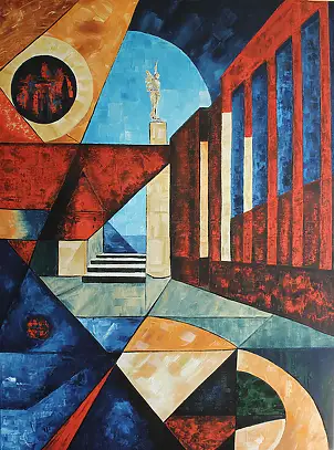 Serge Ra, PRISM OF TIME, Oil painting - canvas, 60 x 80