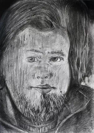 Agnieszka Kurlenda - FRIEND pencil drawing