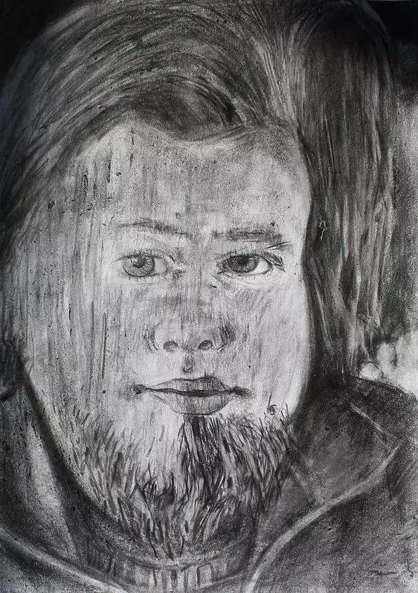 Agnieszka Kurlenda - FRIEND pencil drawing