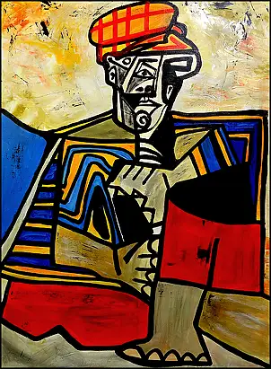 Marek Lutek, PaPi 11620, Peinture acrylique - toile, 55 x 75