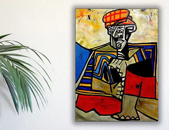 Marek Lutek, PaPi 11620, Peinture acrylique - toile, 55 x 75
