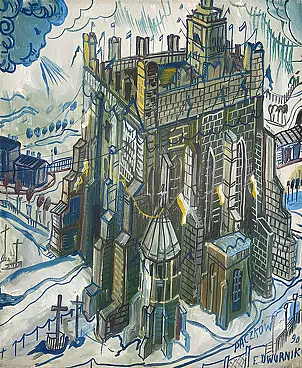   - Paczków, rok 1990, OBRAZ OLEJNY