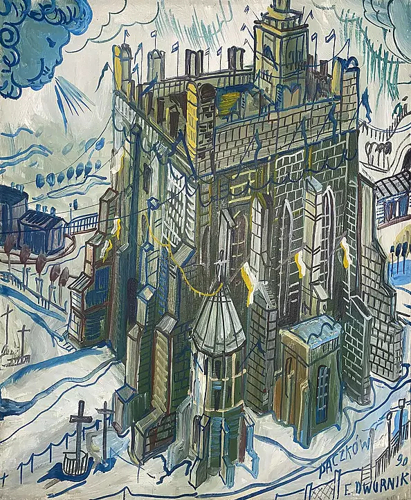 Edward Dwurnik - Paczków, OIL PAINTING