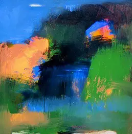 Mario Zampedroni -  Paesaggio astratto fiume