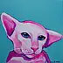 Oksana Chumakova, Painting "Cat", 2026., Acrylic painting - canvas, 25 x 25