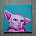 Oksana Chumakova, Painting "Cat", 2026., Acrylic painting - canvas, 25 x 25