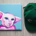 Oksana Chumakova, Painting "Cat", 2026., Acrylic painting - canvas, 25 x 25