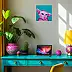 Oksana Chumakova, Painting "Cat", 2026., Acrylic painting - canvas, 25 x 25
