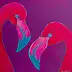 Oksana Chumakova, Painting "Flamingo", Obraz akrylowy - płótno, 60 x 60
