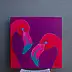 Oksana Chumakova, Painting "Flamingo", Obraz akrylowy - płótno, 60 x 60