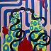 Oksana Chumakova, Painting "Looking Deeply", 2026., Acrylic painting - canvas, 50 x 70