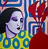 Oksana Chumakova, Painting "My Flowers", 2026., Acrylic painting - canvas, 50 x 70