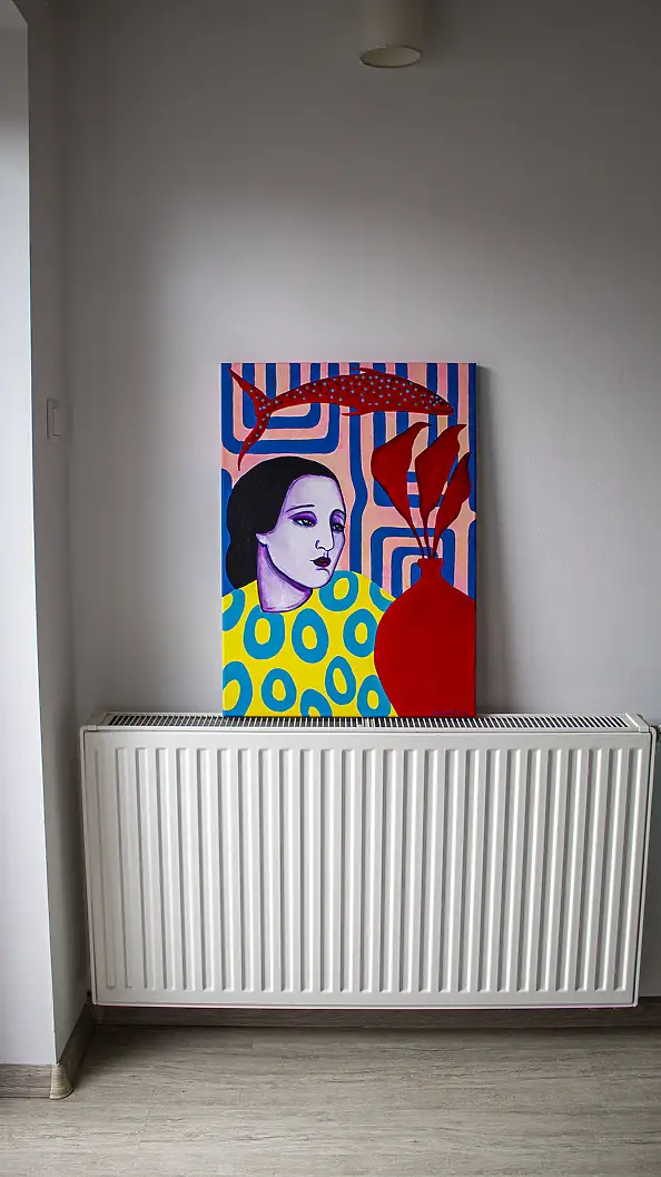 Oksana Chumakova, Painting "My Flowers", 2026., Acrylic painting - canvas, 50 x 70