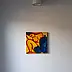 Oksana Chumakova, Painting "Wine for Gertrude," 2026., Obraz akrylowy - płótno, 30 x 30