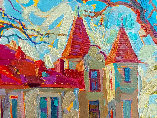 Anastasiia Kurkova, Pałac Brunitskich, Obraz olejny - płótno, 60 x 50