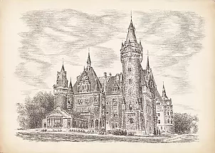   - The palace in Moszna