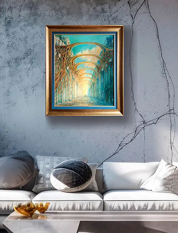 Urszula Świtaj, Memory of walls, Oil painting - canvas, 46 x 55