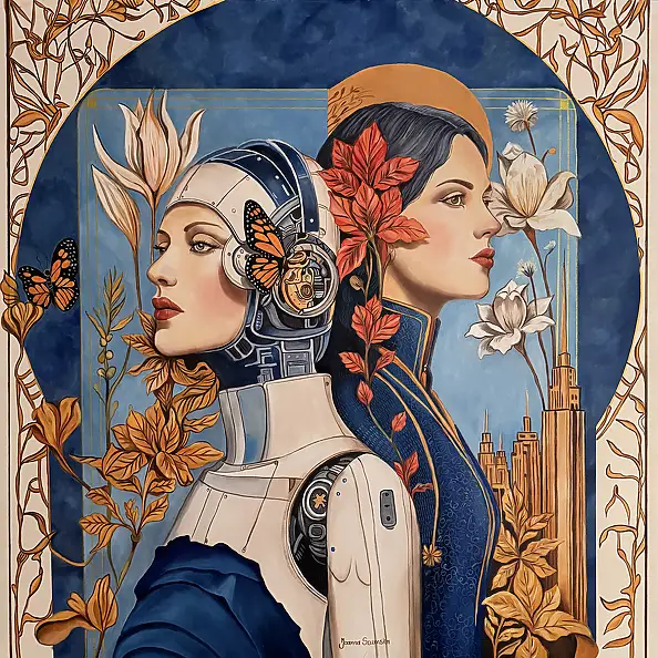 Joanna Szumska, Memory of the future, Oil painting - canvas, 80 x 80