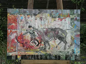 Eryk Maler - Pampeluna 1978, 70x100 cm