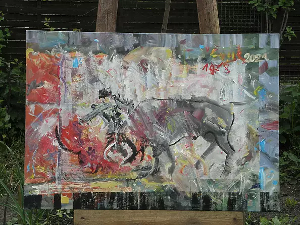 Eryk Maler - Pampeluna 1978, 70x100 cm