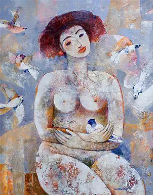 Alicja Słaboń Urbaniak - Lady and birds