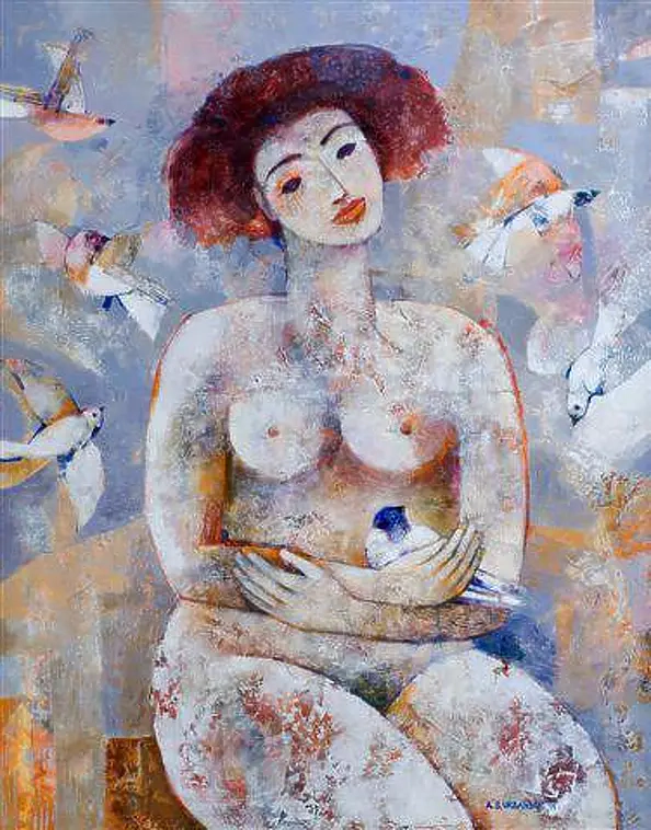 Alicja Słaboń Urbaniak - Lady and birds