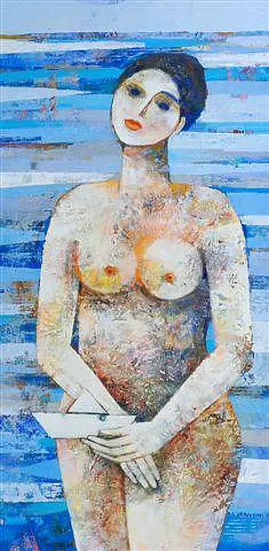 Alicja Słaboń Urbaniak - Lady with little boat