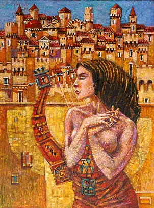 Maciej Urbaniak - Lady with lyre