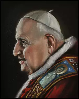 Damian Gierlach - Pope John XXIII oil painting portrait of Damian Gerlach