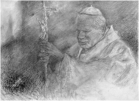 Marek Strójwąs - Pope with the pastoral staff