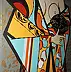 Iwona Wierkowska-Rogowska, Lovebirds, Acrylic painting, Oil painting - canvas, 120 x 120