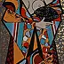 Iwona Wierkowska-Rogowska, Lovebirds, Acrylic painting, Oil painting - canvas, 120 x 120