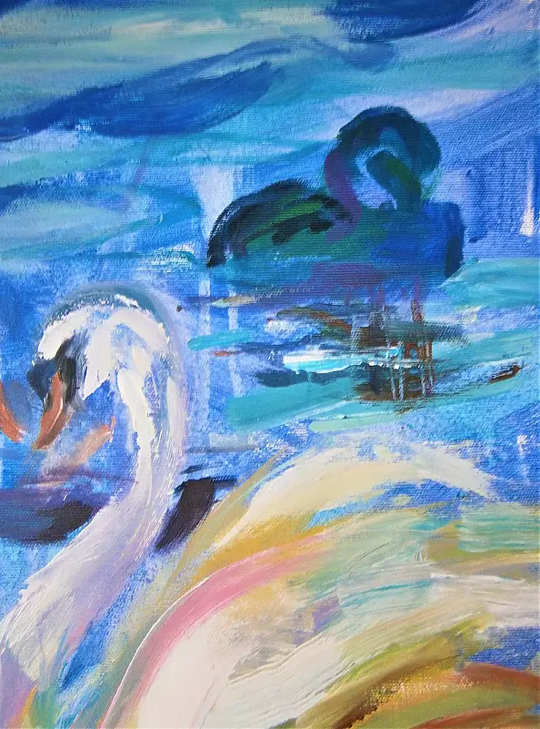 Anna Borcz - A pair of swans