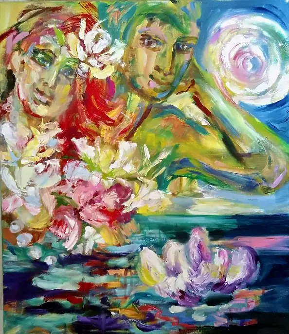 Anna Borcz - Couple at the moonlight