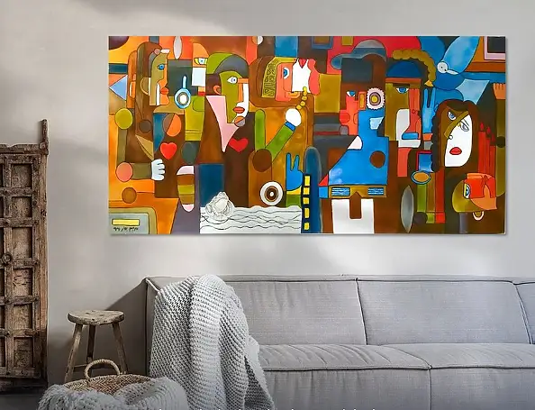 Maryam Gomizi, The Paradox of Presence – Mary G, Oil painting - canvas, 80 x 40