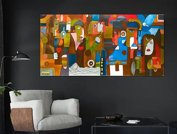 Maryam Gomizi, The Paradox of Presence – Mary G, Oil painting - canvas, 80 x 40