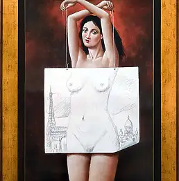 Rafał Olbiński, Paris, je t`aime, Obraz olejny - płótno, 45 x 65